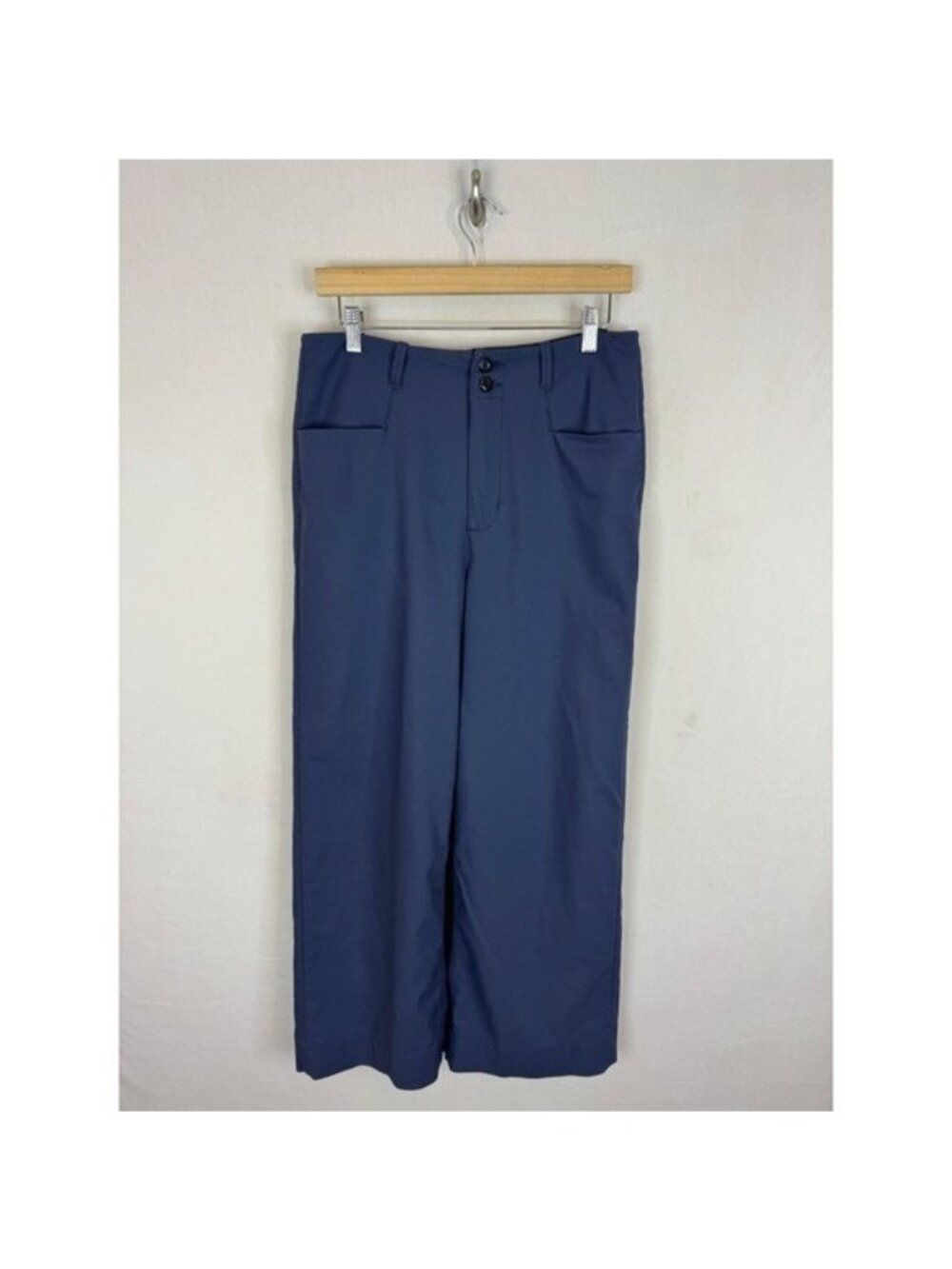 Duer Live Free Adventure Pants Navy Blue Wide Leg Stretch 30x29